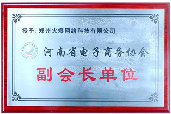 火爆網(wǎng)被授予“河南省電子商務(wù)協(xié)會(huì)副會(huì)長單位” 火爆網(wǎng)被授予“河南省電子商務(wù)協(xié)會(huì)副會(huì)長單位”